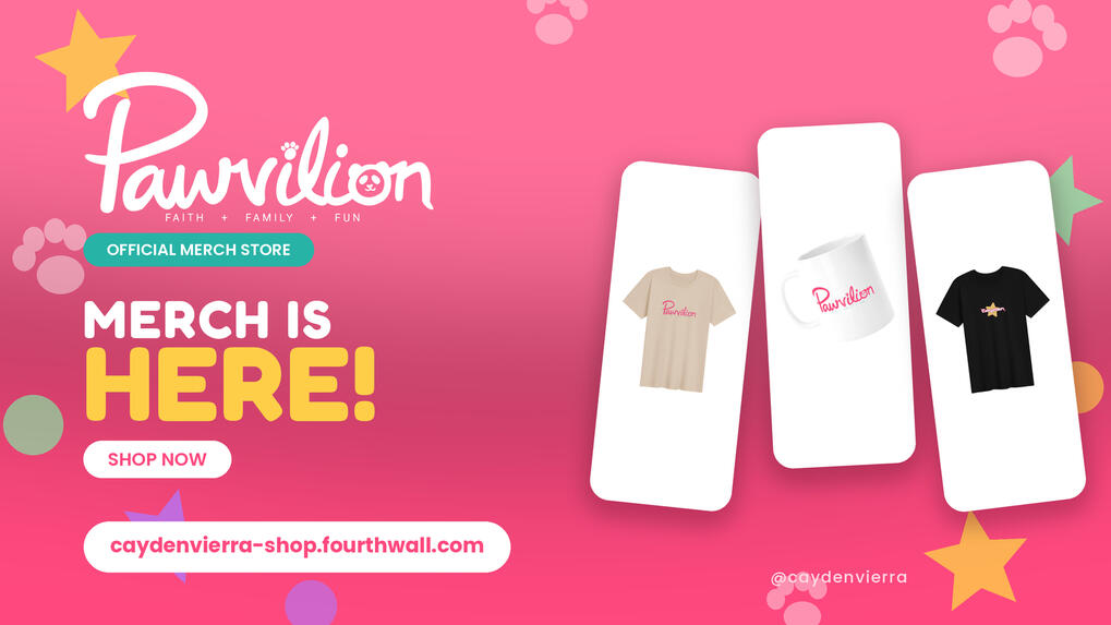 Cayden Vierra's Pawvilion merch on fourthwall